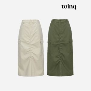 [toinq] 파카링 H라인 미디 스커트(T239MSK904W)