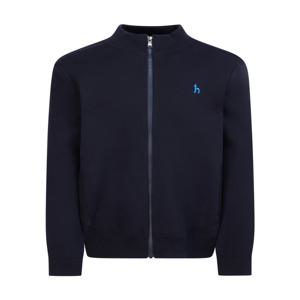 남성 [[25SS]] WHSW5A101N2 [스테디셀러]네이비 로고자수 면 집업니트