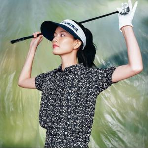 빈폴ACC(골프) 여성 로고 와이드핏 썬바이저 - 네이비 BE538BA23R