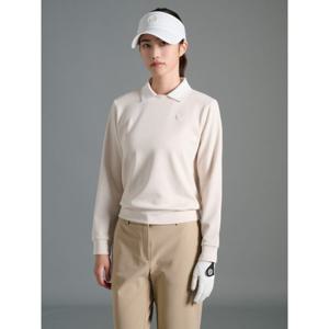 여성 안기모 블루종핏 긴소매 티셔츠 - 베이지BJ5941A32A