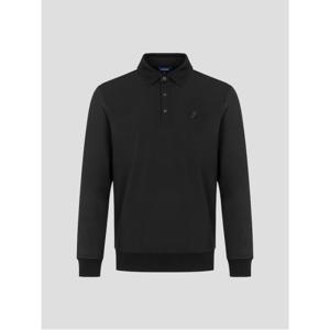 남성 우븐 맨투맨 칼라 티셔츠 - 블랙BJ5941B205