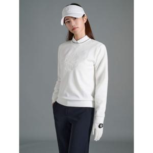 여성 원포인트 블루종핏 긴소매 티셔츠 - 화이트(BJ5941A281)