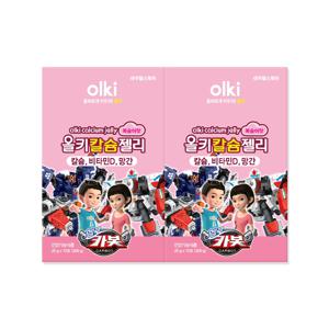 올키X헬로카봇  칼슘젤리 복숭아맛 2박스(30일분) /비타민D/망간