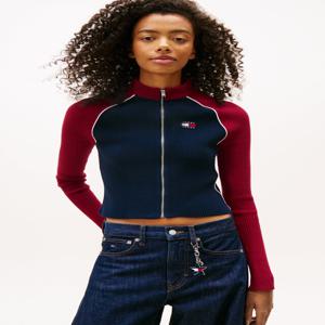 여성 컬러 블록 집업 가디건 T32G0KCD14TWT1