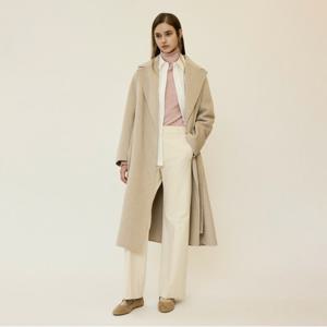 [본사][최초가:549,000원] 벨티드 롱 핸드메이드 코트 A254MWC954