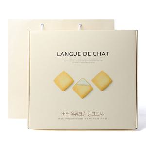 랑그드샤 버터 우유크림 쿠키 선물세트 396g / 쇼핑백