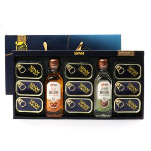 CJ 스위트 스팸 선물세트 C-3호 (스팸 120g x 9개 외 조미료 2종)