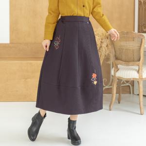 단풍 누빔 치마 / 미시옷 빅사이즈 엄마옷 생활한복 중년 여성 마담
