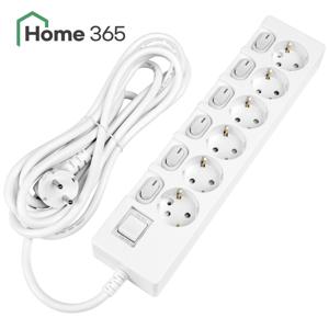 홈365 국산 개별 스위치 멀티탭 6구 5M / 16A 접지 절전형 멀티콘센트