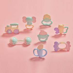 신생아 딸랑이 치발기 8종 선물세트 (선물용 쇼핑백 포함)