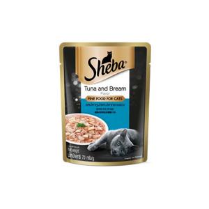 고양이 습식 주식 파우치 참치와 도미 70g x 12개 세트