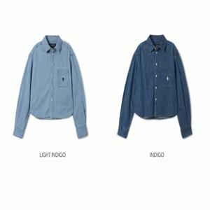 여성 스티브 크롭 데님 셔츠 / _A WHYJF2334F