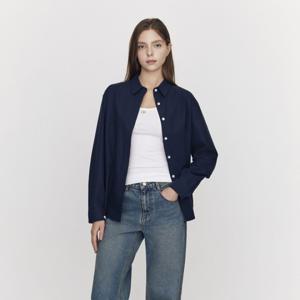 [롯데백화점]여자 345903 면100 오버핏 옥스포드 긴팔셔츠