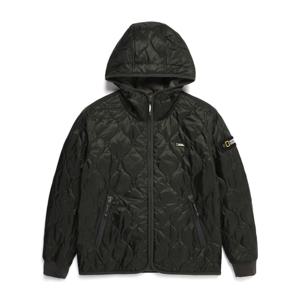 배색 포인트 퀼팅 후디 점퍼 N224UPD040