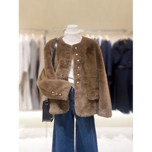 [롯데백화점][숲]노카라 페이크밍크퍼 자켓  SBADB81