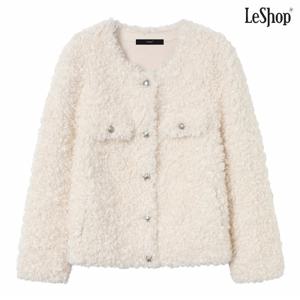 정상가:209,000원 ㅣ 노카라 양털 라운드 긴팔 자켓 (DP4JK003A)