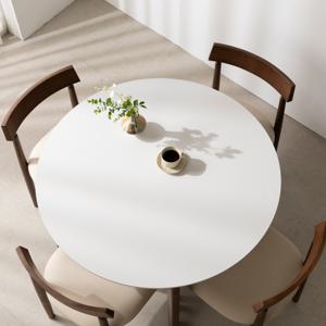 카펜터홈 페피 원형 원목 포세린세라믹 식탁세트 1000식탁+로망스의자2