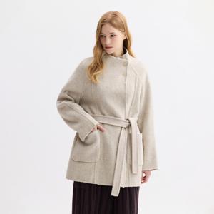 [최초가 389000원] 포켓 디테일 울 핸드메이드 하프 코트_PWCTW225B09