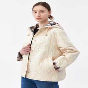 닥스 여성 [[25SS]] WKJU5A103IV [스테디셀러]아이보리 탈착 후드 패딩 점퍼