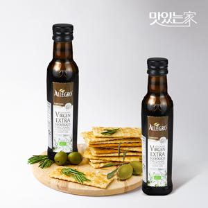 알레그로 스페인 냉압착 유기농 엑스트라버진 올리브오일 250ml x 2개