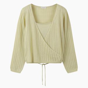 [본사] [Online Exclusive] 레이스 조직 나시 셋업 니트_SAKPE4611LK