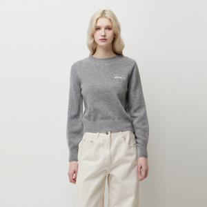 [본사] [Online Exclusive] 백 버튼업 자수 니트_SAKPE1611GR