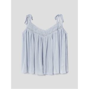 슬리브리스 블라우스  스카이 블루