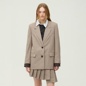 E.B.M[정가329000원]배색 슬리브 클래식 싱글 자켓EMQ2WJK010