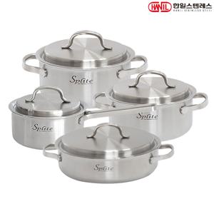 한일STS 스플릿 인덕션 통5중 스텐304 냄비세트 4종B 편16+양18+양20+전24