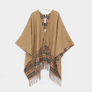 체크 울 리버시블 여성 케이프 8071673