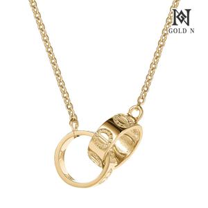 14K 더블 클리브 목걸이