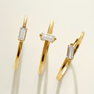 14K 앤1부 랩다이아몬드 바게트컷 반지 *10주년혜택*