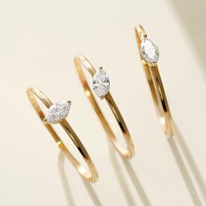 14K 앤1부 랩다이아몬드 마퀴즈컷 반지 *10주년혜택*