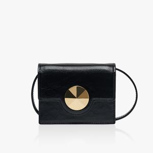 [최초가 158,000] 디아데스트 스트랩 파우치백 미니 블랙/골드 AXG2001BEF