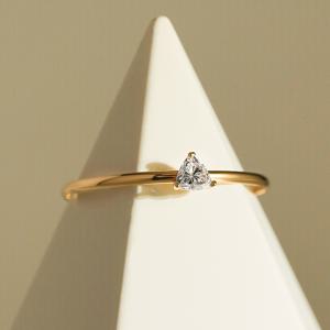 14K 앤1부 랩다이아몬드 트릴리언 반지