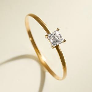 14K 앤1부 랩다이아몬드 프린세스 반지