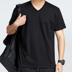 남자 여자 여름 브이넥 무지 반팔티 사계절 기본 면티셔츠