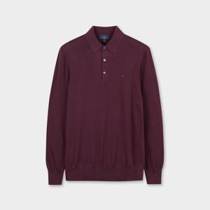 메리노울 로고 폴로 스웨터 (버건디) (BBWTMNF301)