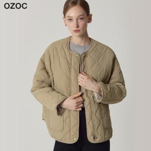 (OZOC)] 노카라 물결 패딩 점퍼 (택가격: 168000원)