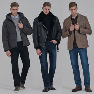 25FW 남성 겨울 기모 본딩  라이크라 스트레이트 데님