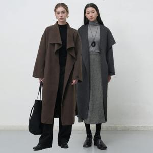 핸드메이드 숄카라 롱코트 [2COL] /WBE4L10539