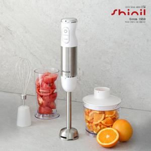 4 IN 1터보스틱 핸드블랜더 스텐봉 초강력 핸드 믹서기 다지기 커터기 거품기 계량컵 포함 마늘 야채 SMX.80ASK