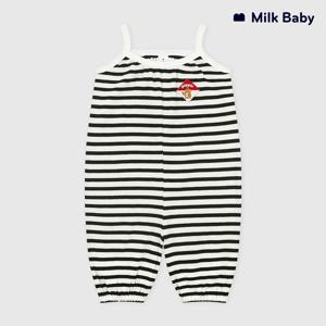 [정상가45,900원]춤추는 곰돌이 스트라이프 오버롤 팬츠