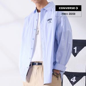 스트라이프 롱슬리브 우븐 셔츠 블루 잇 MCJ402-UFC