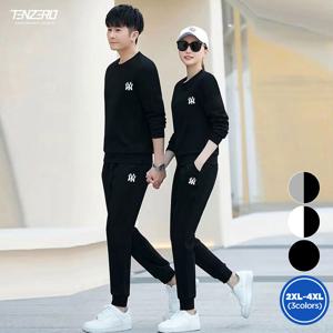 간절기 남녀공용 긴팔맨투맨 + 조거팬츠세트 셋업 추리닝 긴팔티 긴바지 Bon-2635