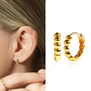 14K/18K 아크 버블팝 귀걸이