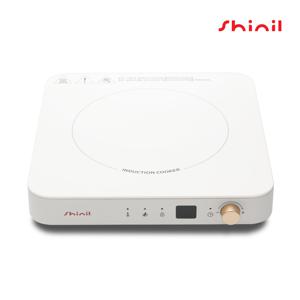 SHINIL 프리미엄 1구 인덕션 전기레인지 1인용 휴대용 미니 화이트 SHL-M2000WT