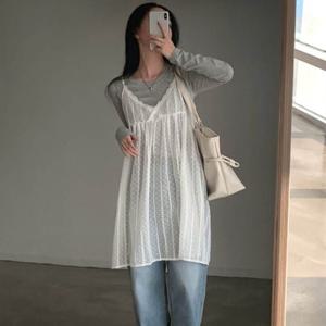 기본티 가디건 셔츠 롱나시 레이어드룩 시스루 러블리 러블리뷔스티에 원피스뷔스티에