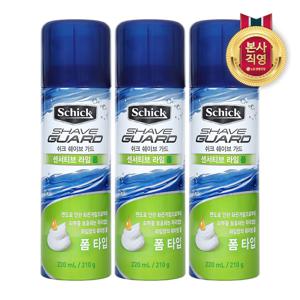 쉬크 쉐이브가드 센서티브 라임폼 220ml x 3개