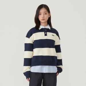 [택가 99,000] 우먼 럭비 맨투맨 버터 CO2601CR78BT